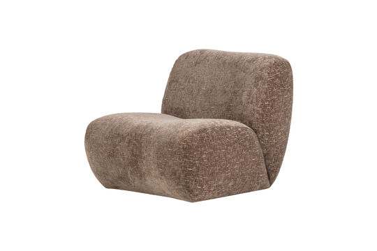 Fauteuil Velours Craquelé Brun Clair Nomu [fsc]